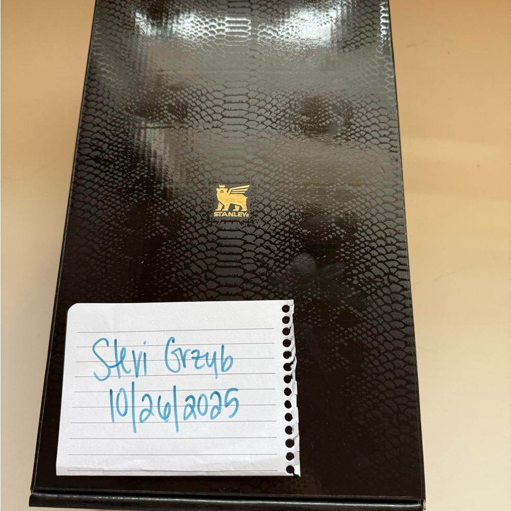 Stanley Black Textured Box with Gold Logo